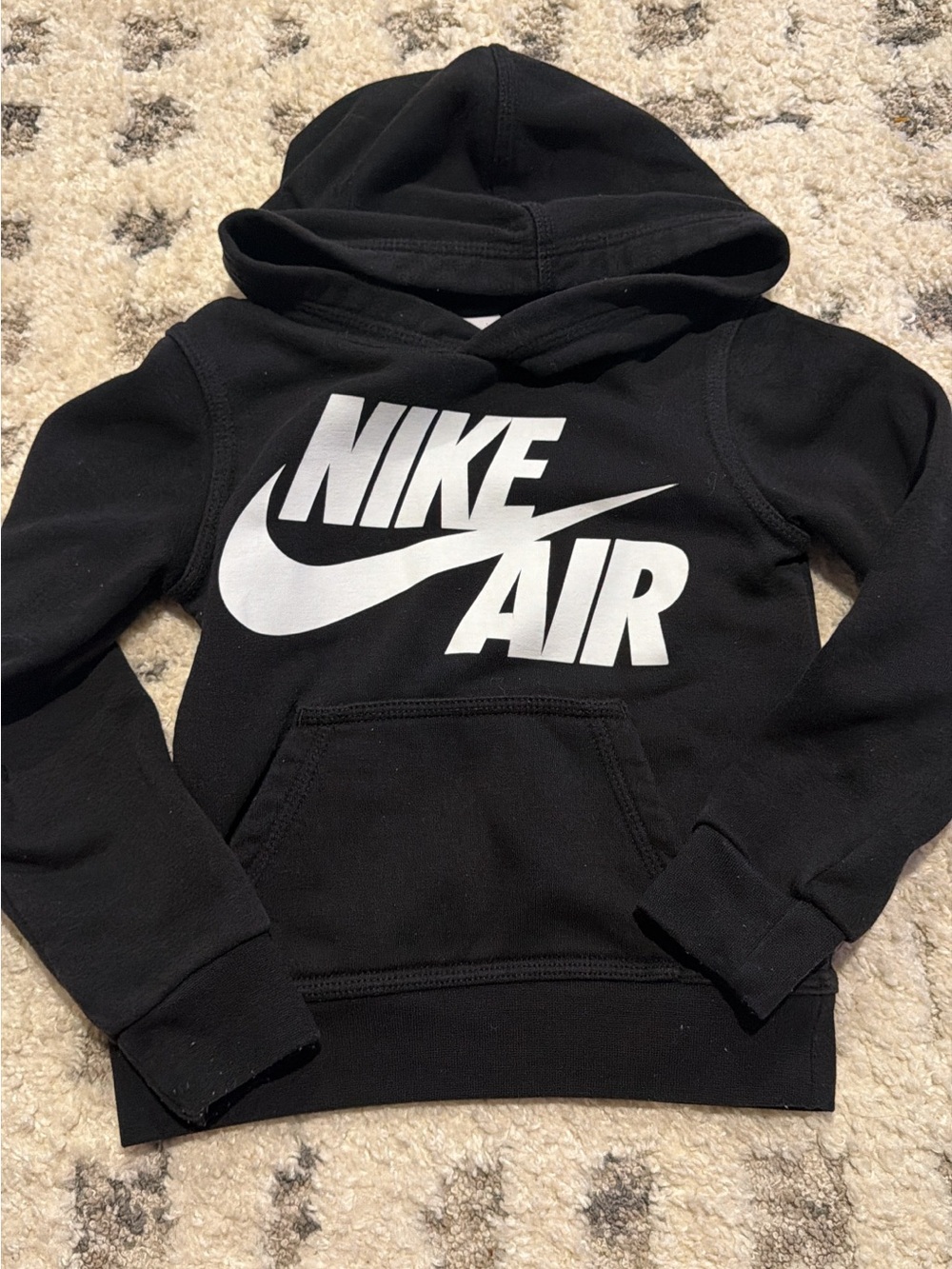 Nike Black Kids Hoodie with White Nike Air Logo